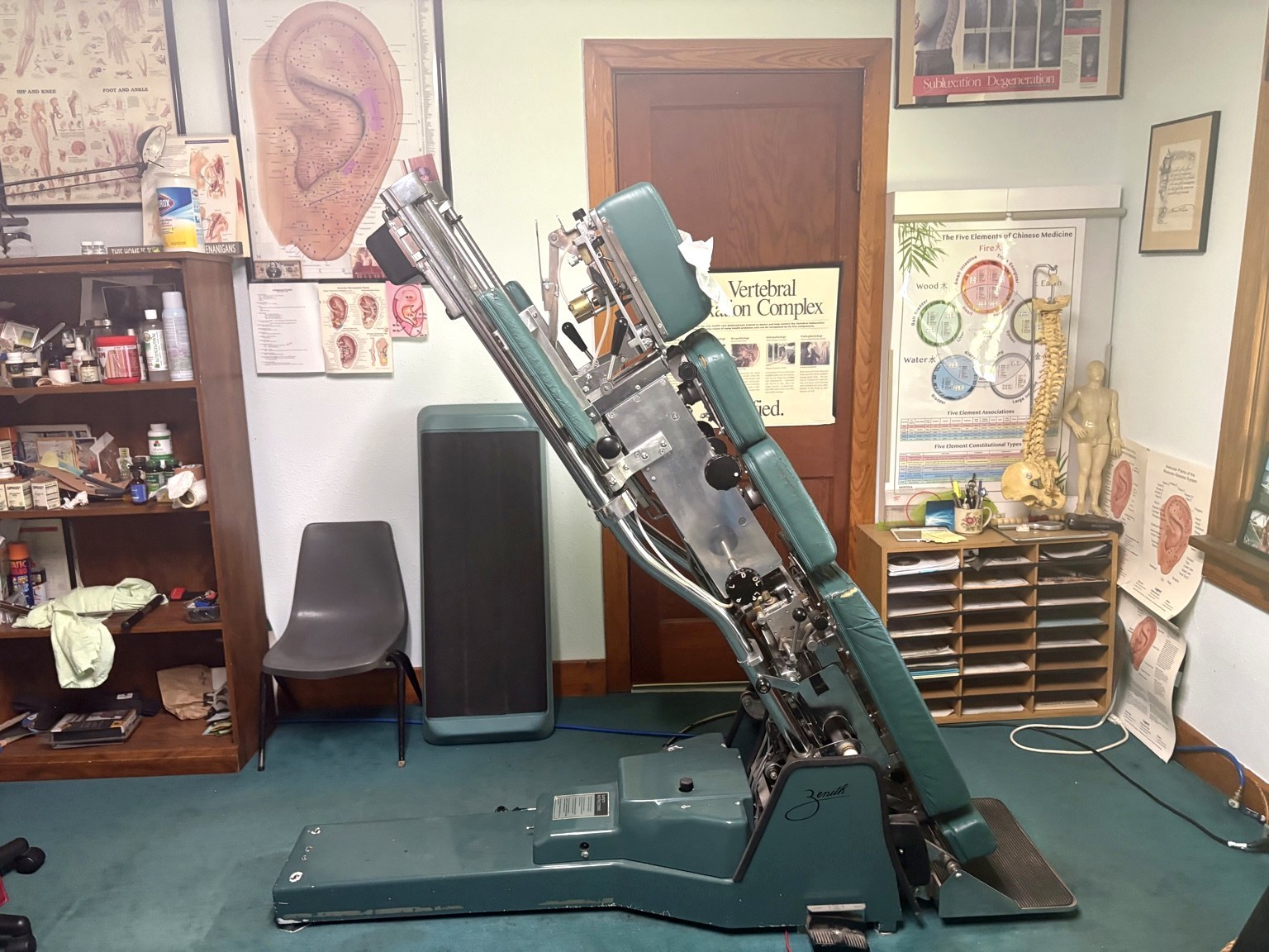 Specialized chiropractic adjustment table.